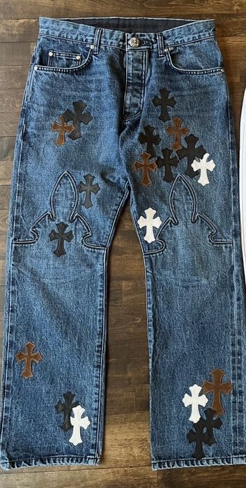 Chrome Hearts Chrome Hearts Fleur Knee Denim Jeans | Grailed