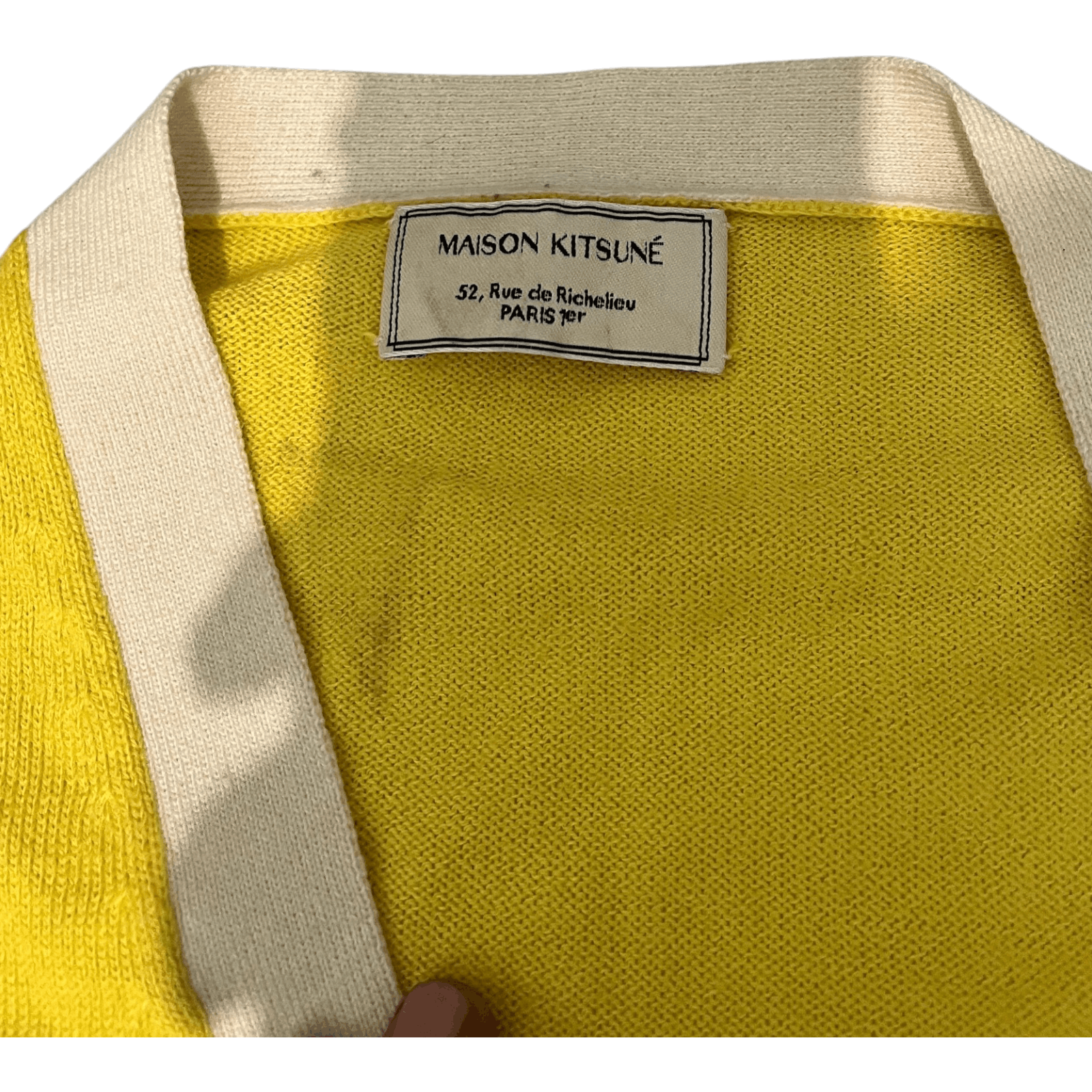 Maison Kitsuné Cardigan in Yellow, Women's (Size L) — image 2 of 4