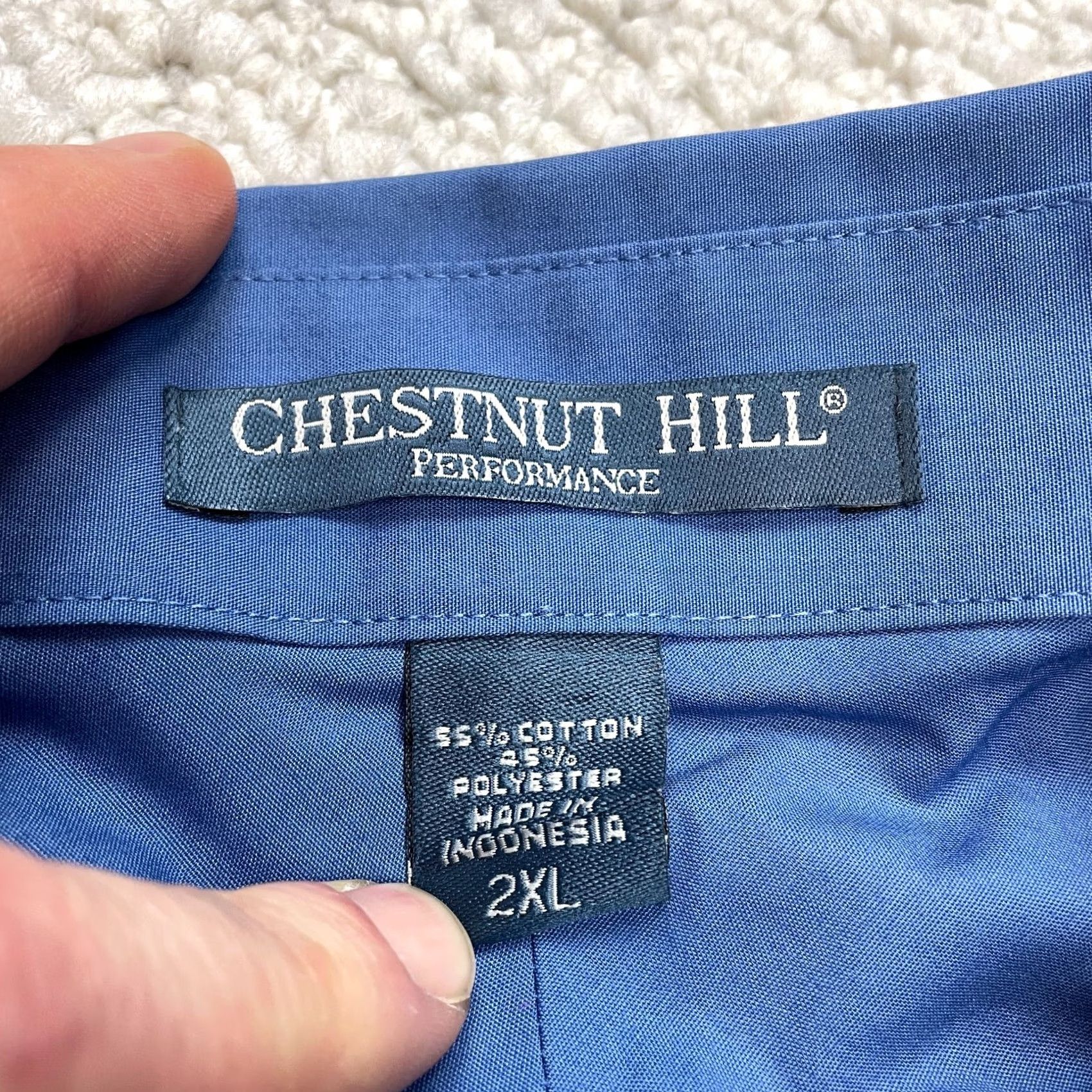 Vintage Chestnut Hill Shirt Mens 2XL Blue Button-Down Long Sleeve Knit Button Front Casual Business 2XL Mens Chestnut Hill Shirt Mens Blue 2XL Shirt Size US XXL / EU 58 / 5 - 7 Thumbnail