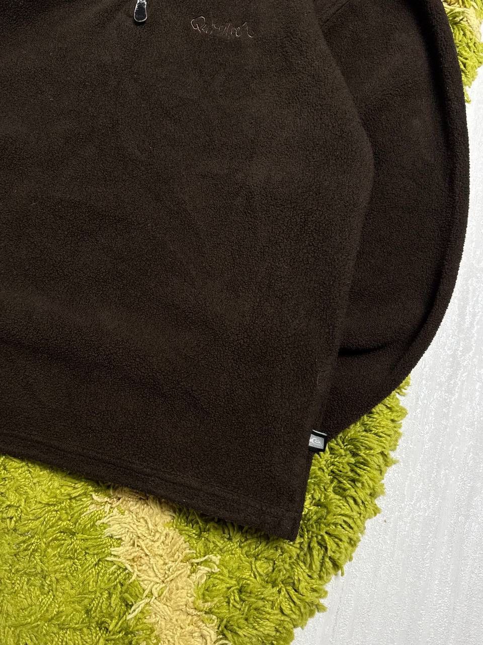 Quiksilver Vintage Brown Fleece Zip Sweatshirt Quiksilver Big Logo Size US XL / EU 56 / 4 - 3 Thumbnail