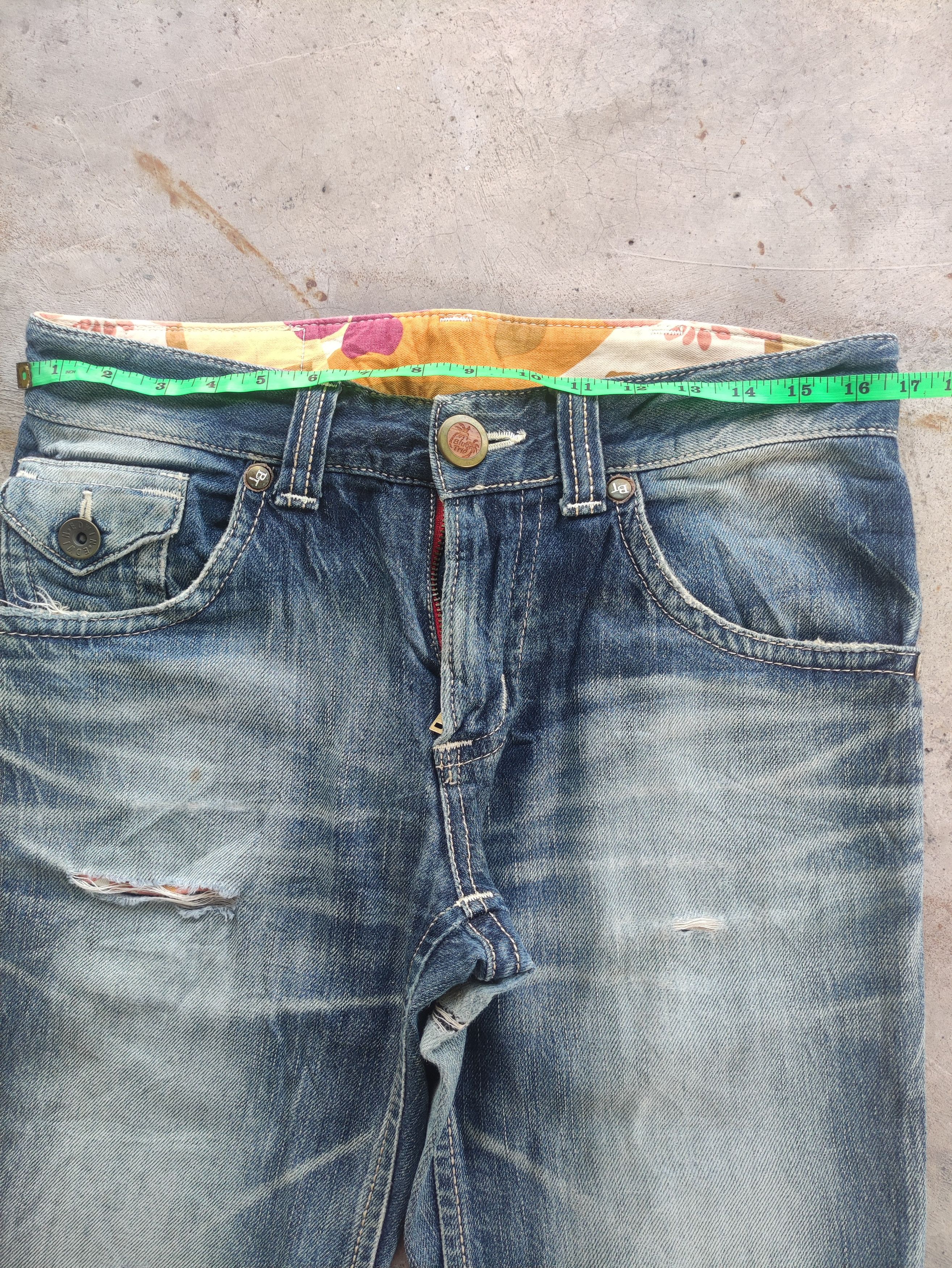 Vintage Edwin Japan Flare Distressed Faded Denim