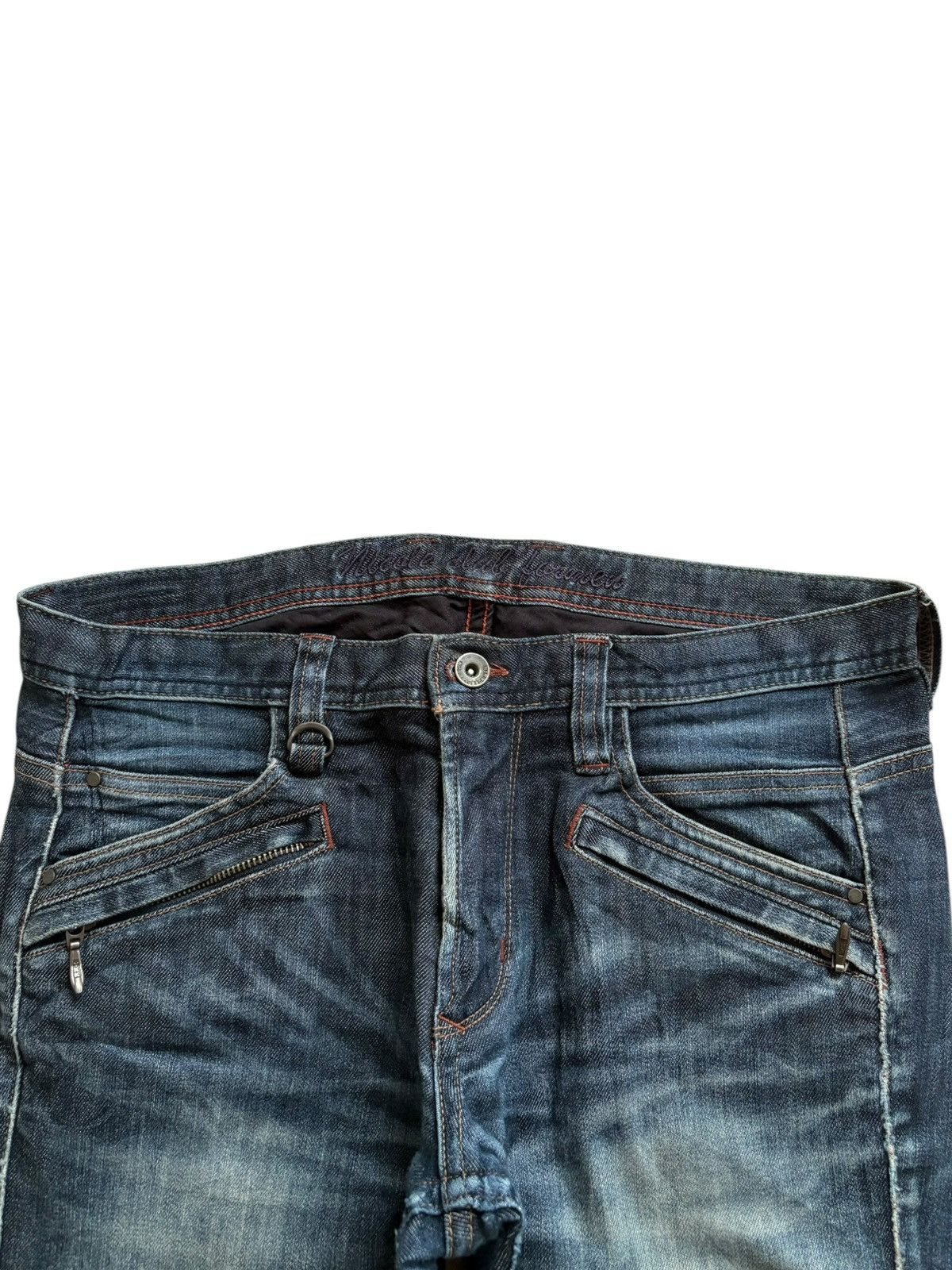 Designer × Japanese Brand Vintage Japanese Brand Distress Bootcut Flare Jeans Size US 32 / EU 48 - 4 Thumbnail