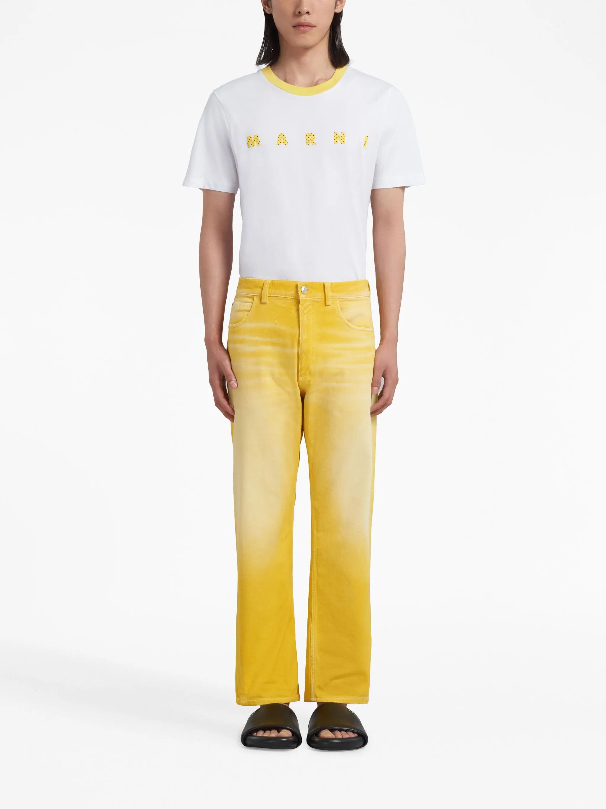 Marni o1y0225 Jeans Pant in Yellow Size US 30 / EU 46 - 2 Thumbnail