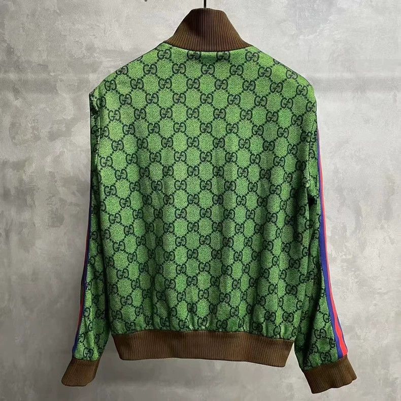 Gucci Gucci Green webbing double G knitted zipper logo jacket 250 Size US M / EU 48-50 / 2 - 4 Thumbnail