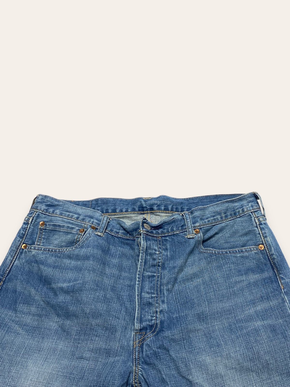 Jean Vintage LEVIS Blue Denim Jeans 501 W37 L34 Size US 37 - 5 Thumbnail