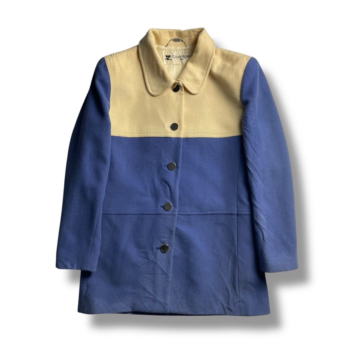 Courreges COURREGES PARIS TWO TONE 100% PURE NEW WOOL JACKET Size M / US 6-8 / IT 42-44 - 1 Thumbnail