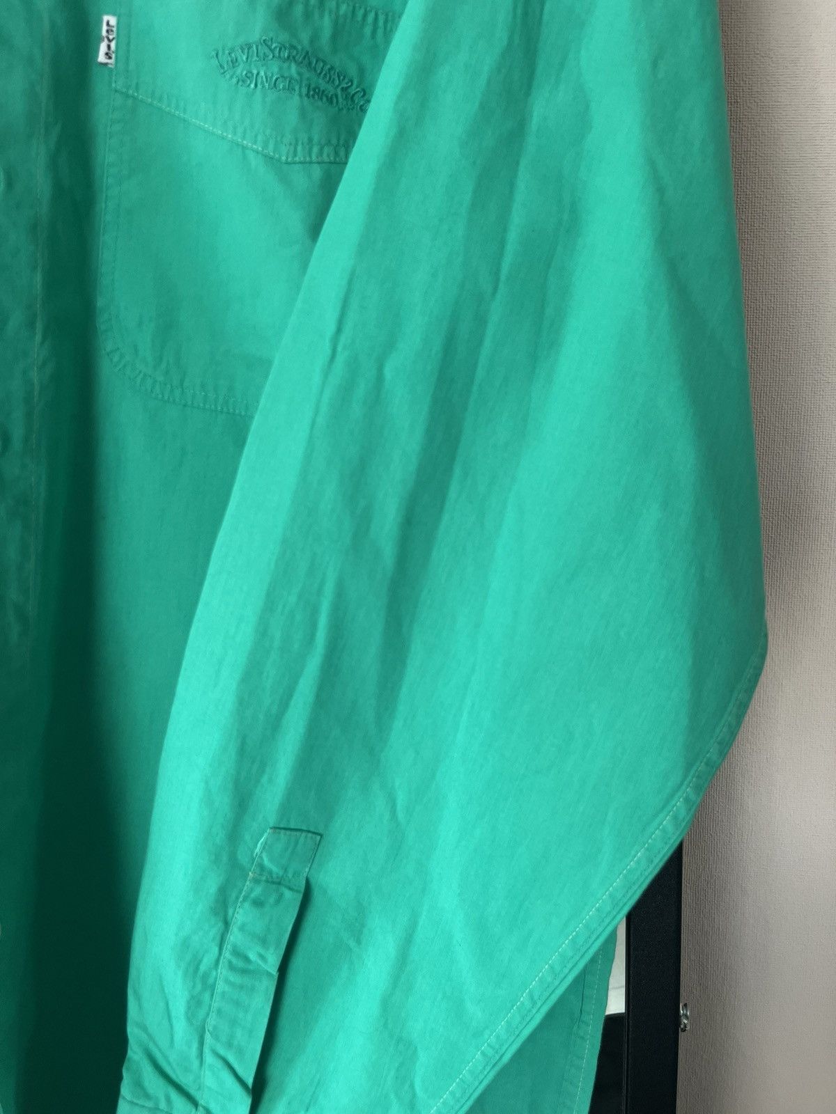 Levi's Vintage Levi's Solid Button Shirt Longsleeve Green L Size US L / EU 52-54 / 3 - 6 Thumbnail
