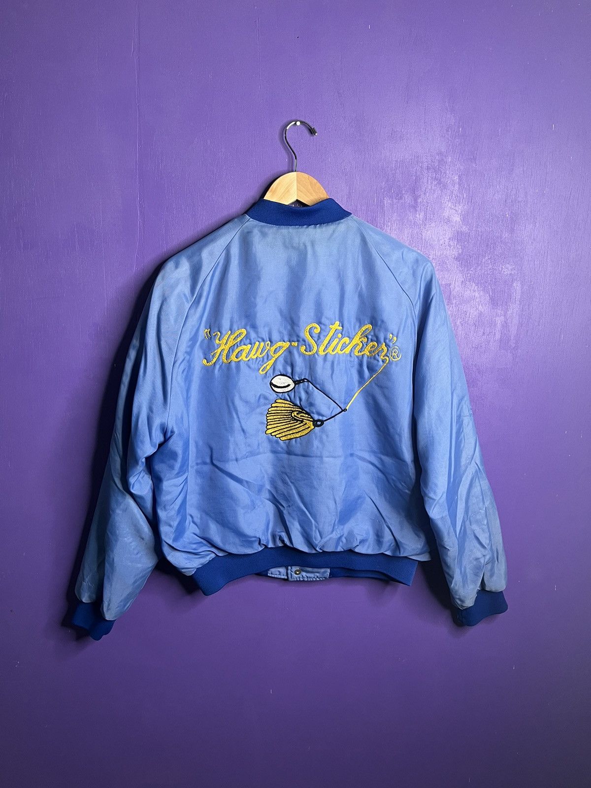 Vintage Vintage 80s Hawg stickers fishing lure jacket Size US M / EU 48-50 / 2 - 2 Thumbnail