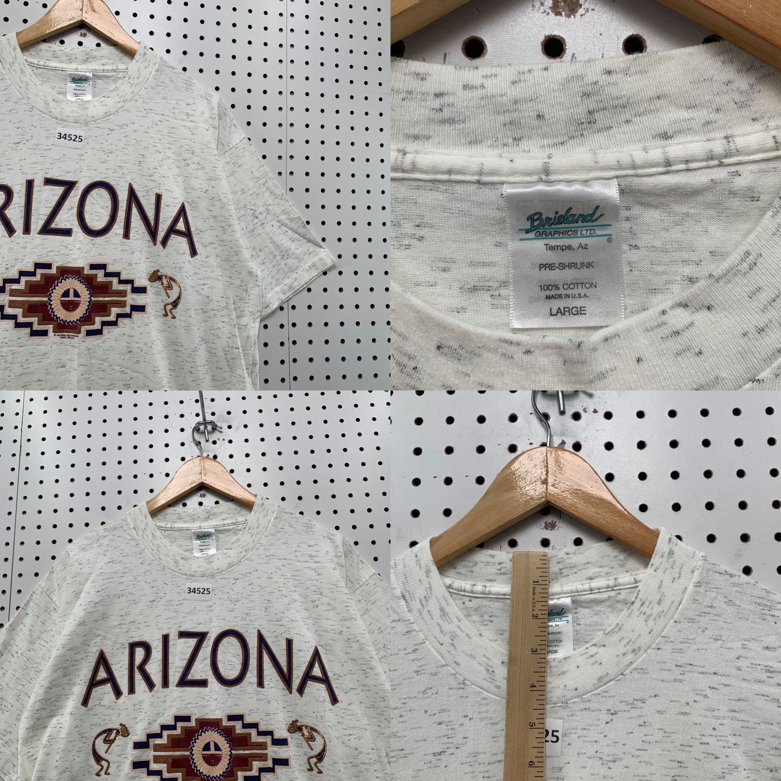 Vintage VINTAGE Arizona Shirt Mens Large White Single Stitch Made USA 22x30.5 Size US L / EU 52-54 / 3 - 8 Thumbnail
