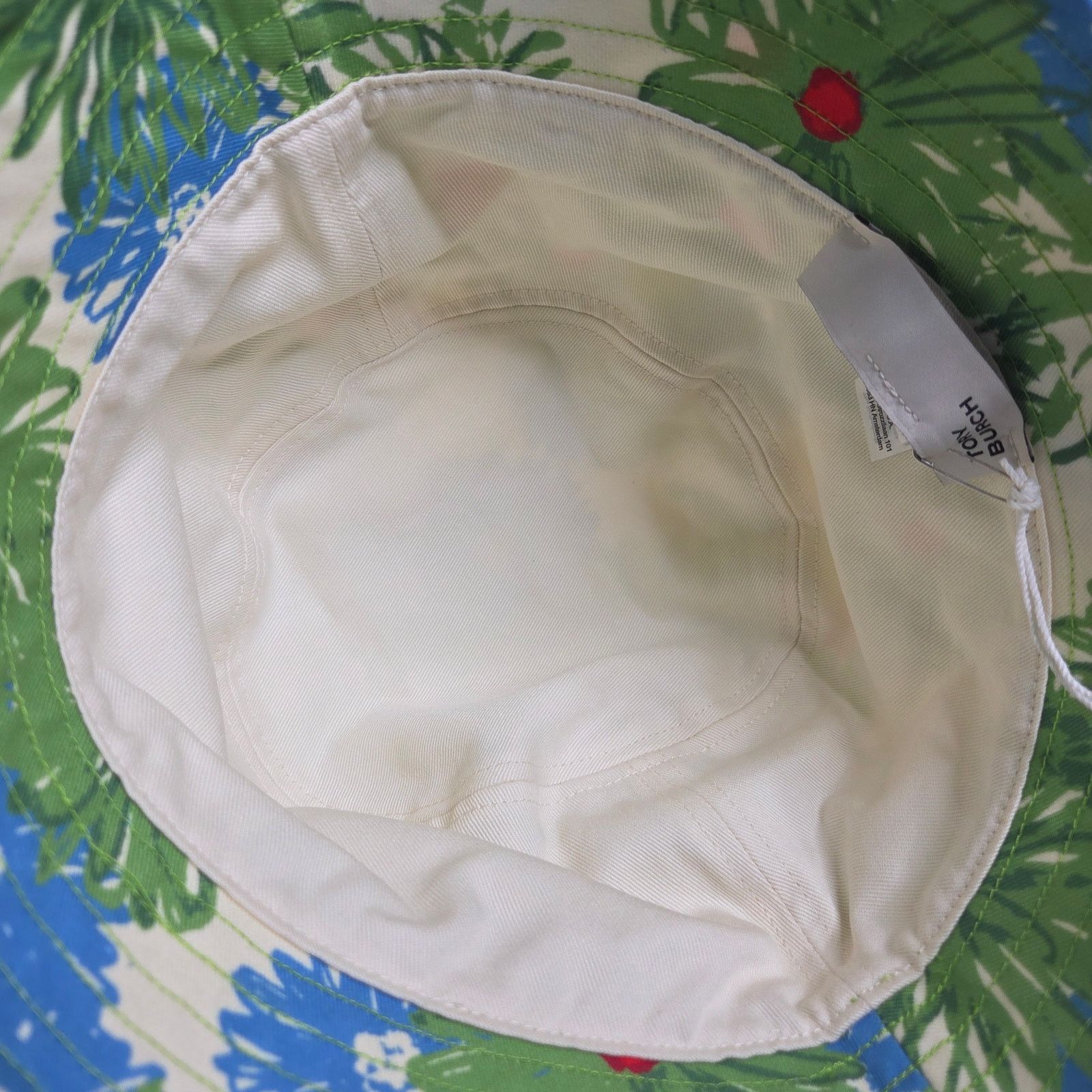 Tory Burch Tory Burch Womens Floral Printed Bucket Hat Ivory Pom Daisy Size ONE SIZE - 8 Thumbnail