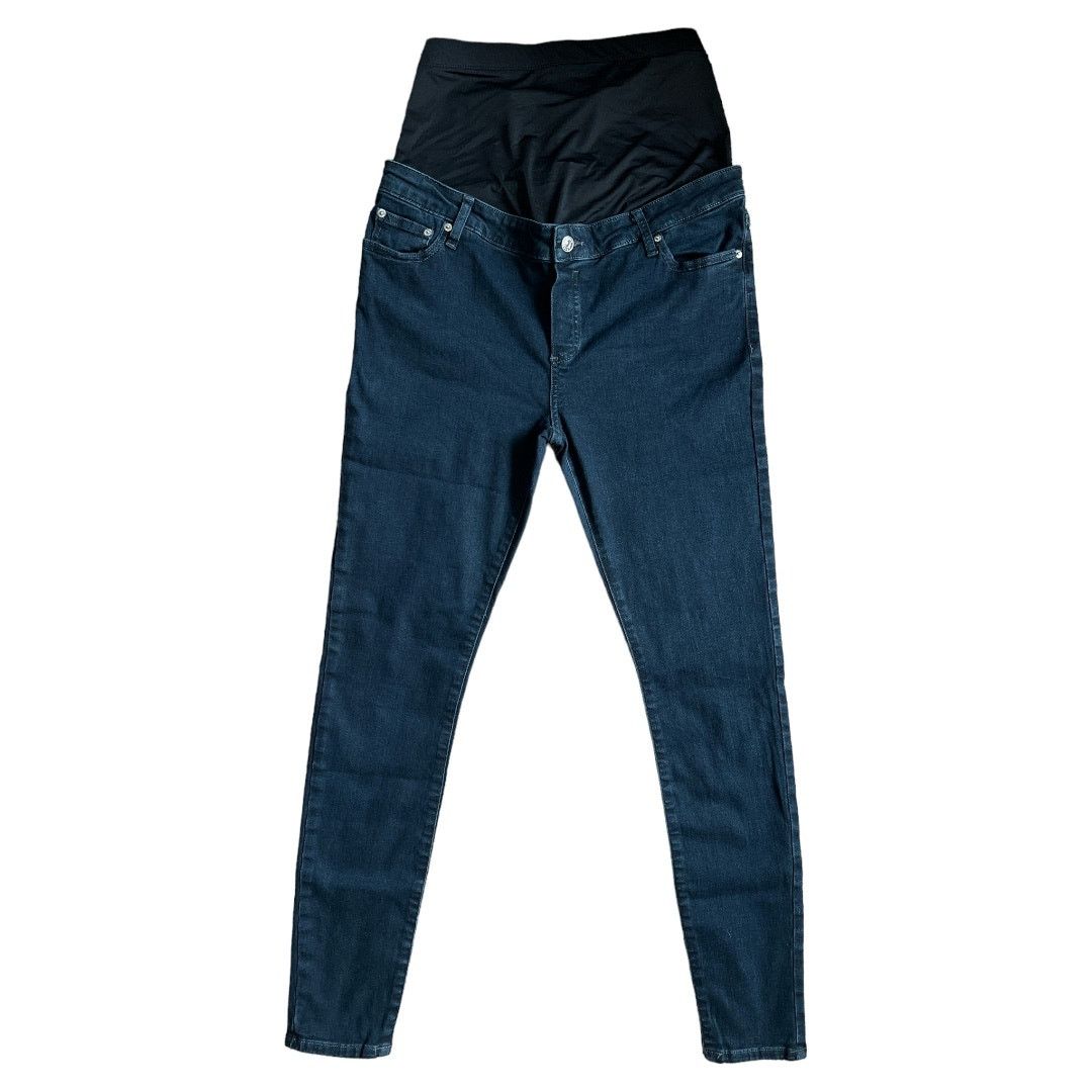 Asos Asos Design Blue Black Maternity Ultimate Skinny Jeans, US6 Size 28" / US 6 / IT 42 - 1 Thumbnail