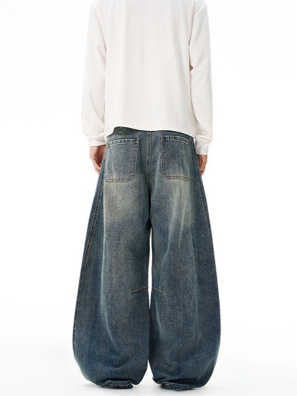 Vintage American street style retro curved blade patchwork jeans Size US 32 / EU 48 - 5 Thumbnail