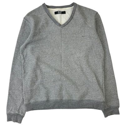 RAF By Raf Simons V-Neck Sweatshirt Heather Grey