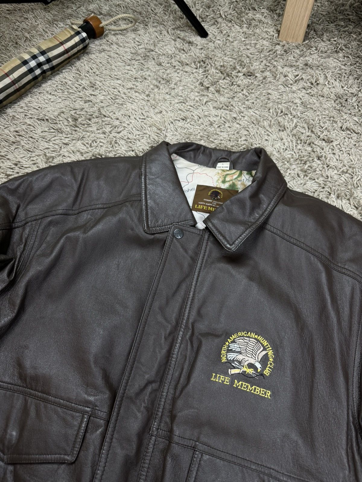 Vintage Vintage leather bomber pilot jacket 90s original retro item Size US L / EU 52-54 / 3 - 2 Thumbnail