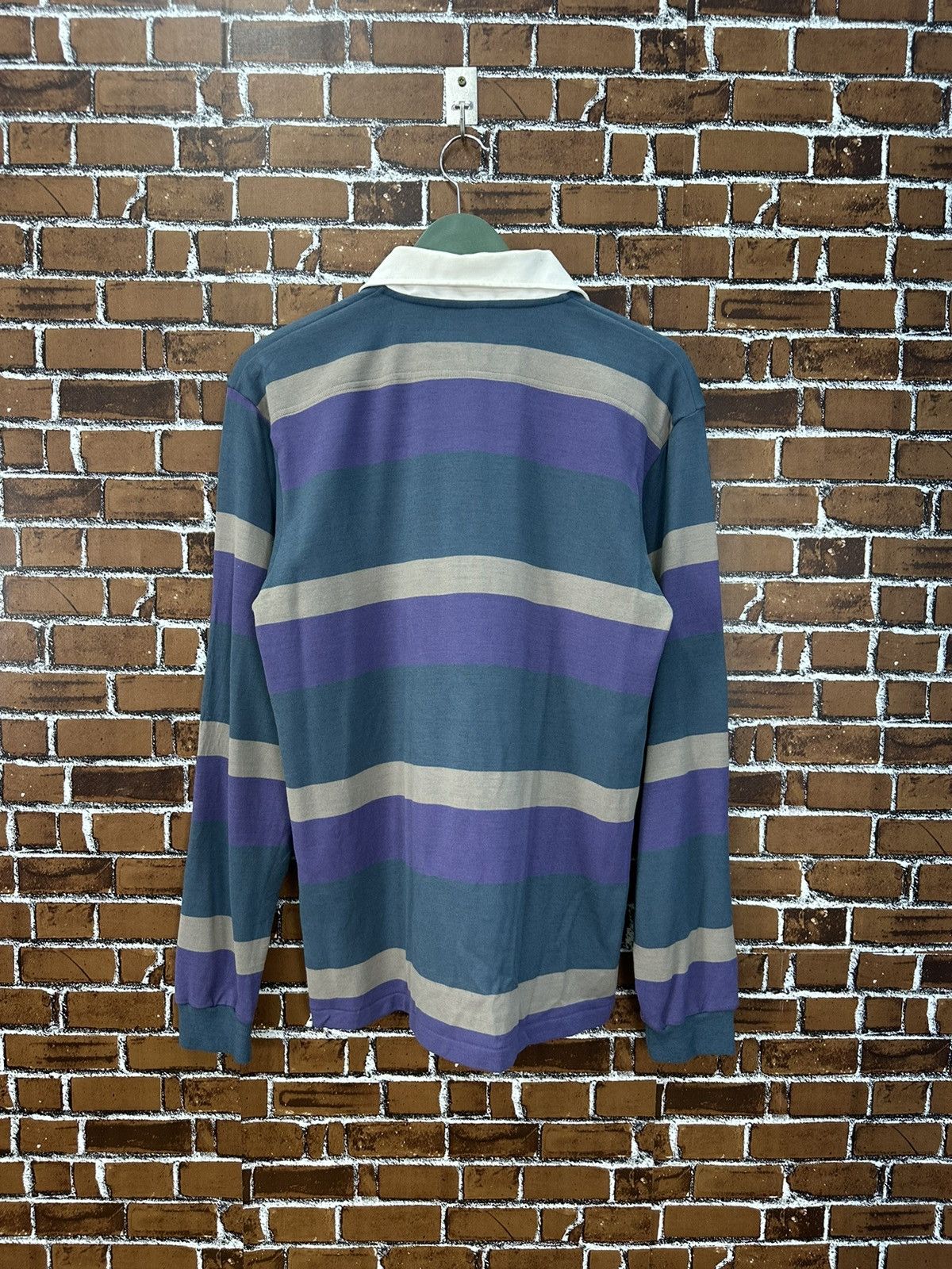 Montbell Montbell Vintage Stripe Rugby Polo A917 Size US M / EU 48-50 / 2 - 3 Thumbnail