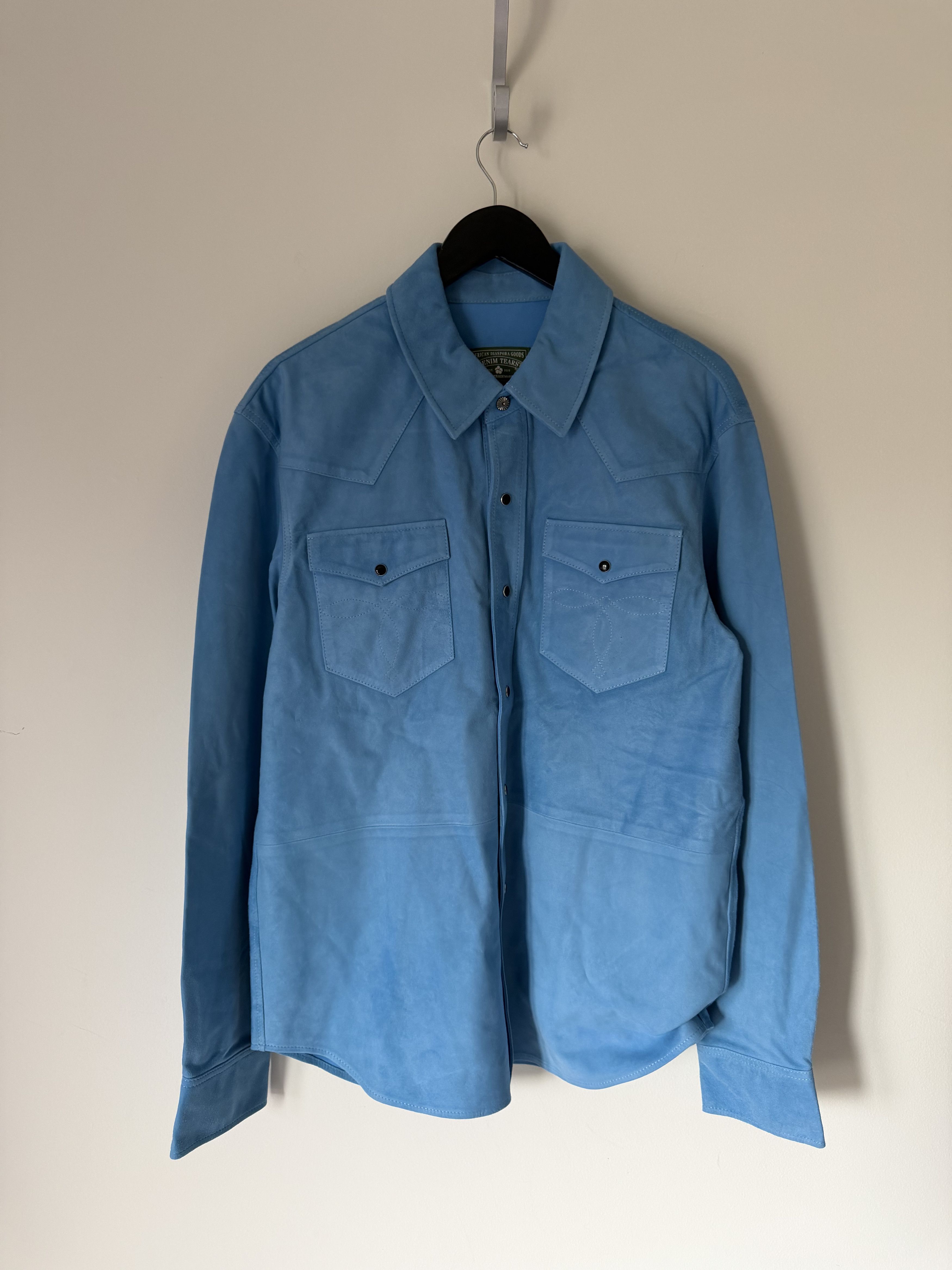 DENIM TEARS Denim Tears Suede Shirt in Blue Size US L / EU 52-54 / 3 - 1 Thumbnail