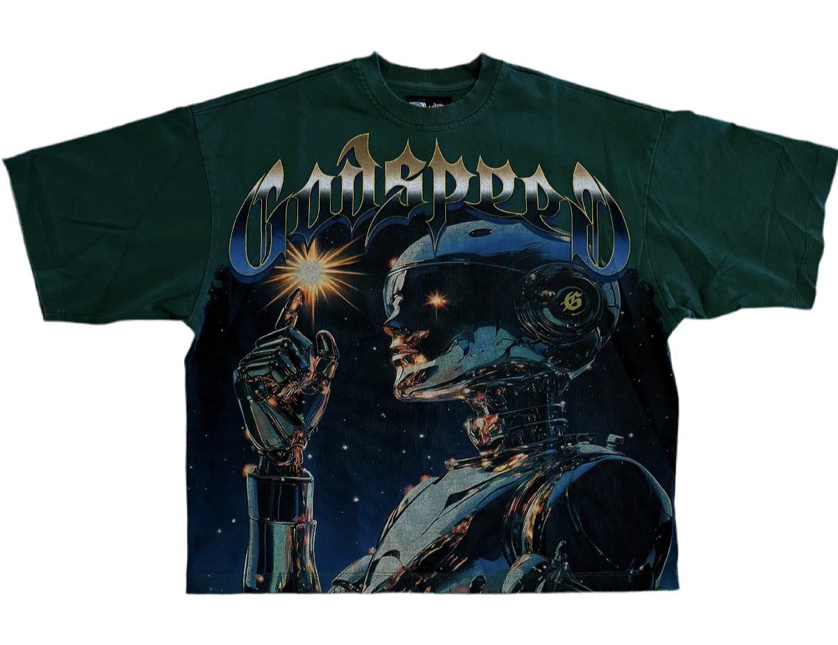 Godspeed Godspeed Sputnik Moment T-Shirt "Hunter Green" Size US XS / EU 42 / 0 - 1 Thumbnail