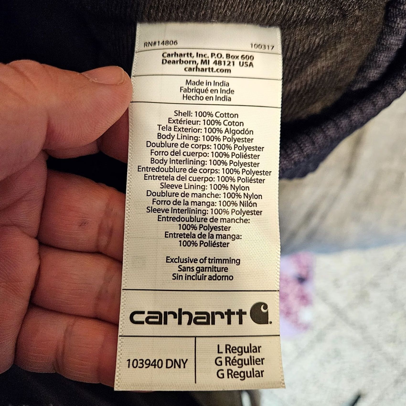 Carhartt Carhartt Jacket Men L Navy Full Zip Heavyweight Canvas Coat Size US L / EU 52-54 / 3 - 6 Thumbnail