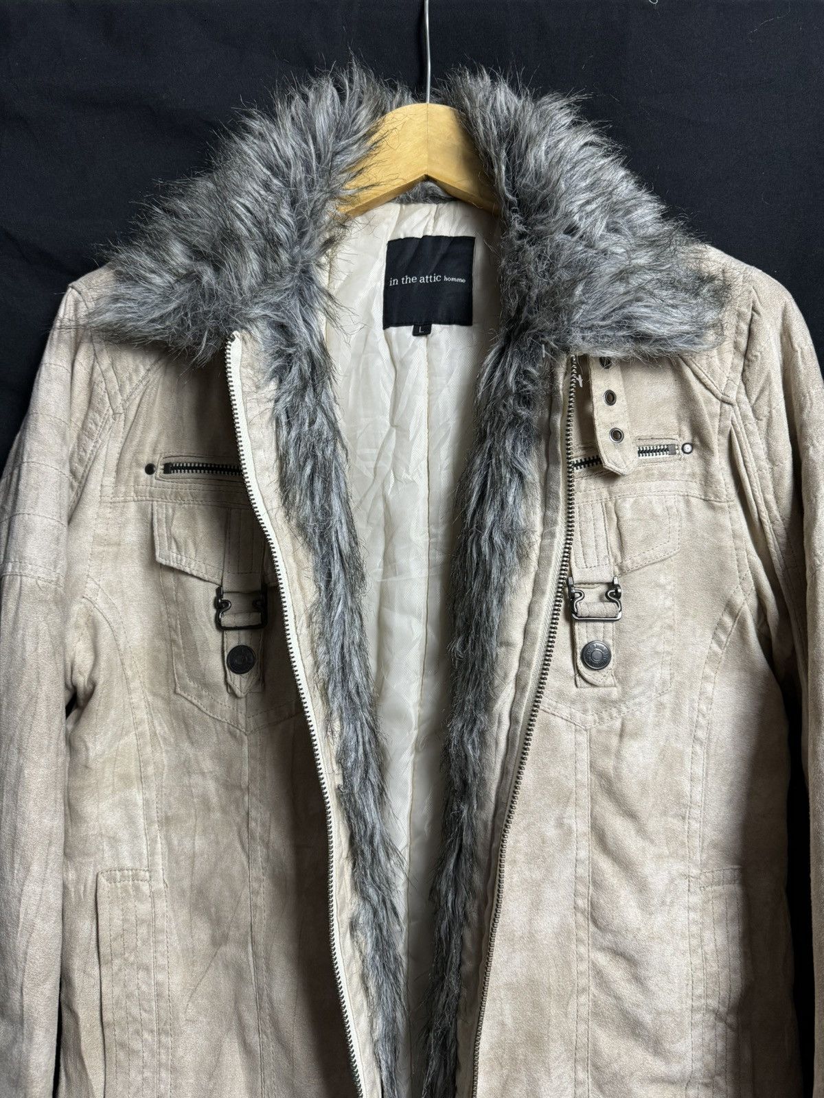 14th Addiction IN THE ATTIC FUR JACKET SEDITIONERIES GOTHIC PUNK Size US M / EU 48-50 / 2 - 2 Thumbnail