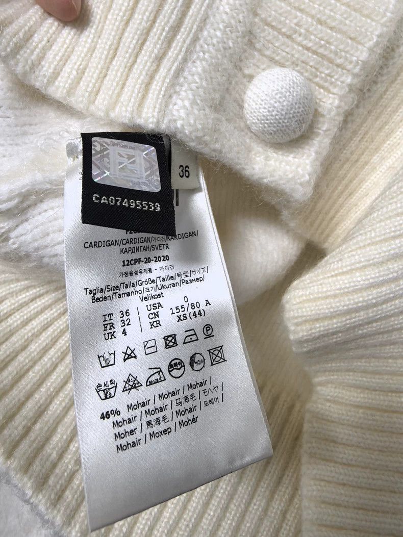 Fendi FENDI Cashmere long-sleeve V-neck cardigan with snap butto Size 4XL / US 24-26 - 9 Thumbnail