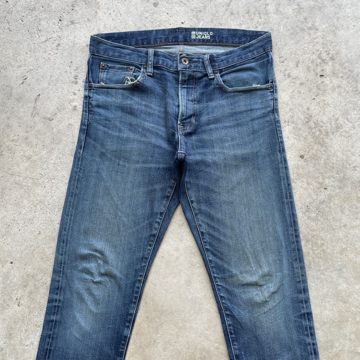 Japanese Brand Vintage Japanese Selvedge Jeans Slimfit Faded Denim Pants Size US 32 / EU 48 - 3 Thumbnail