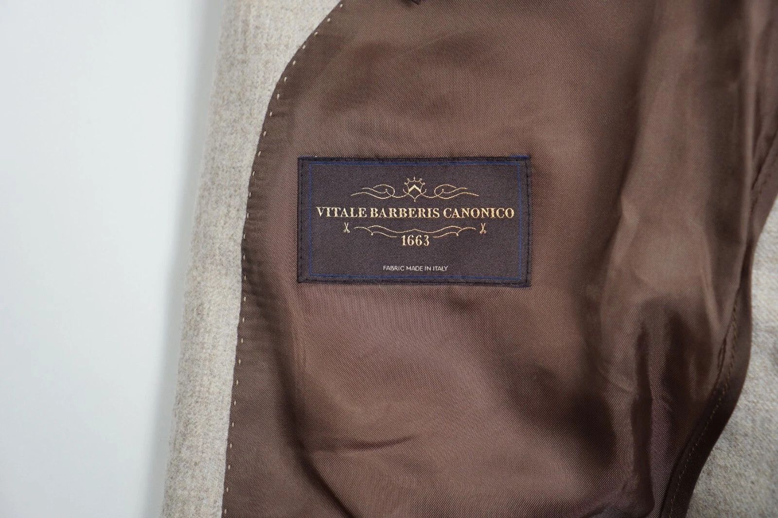 Suitsupply Men Suitsupply Blazer La Spalla Beige Flannel Wool UK/US40L Size 40L - 5 Thumbnail