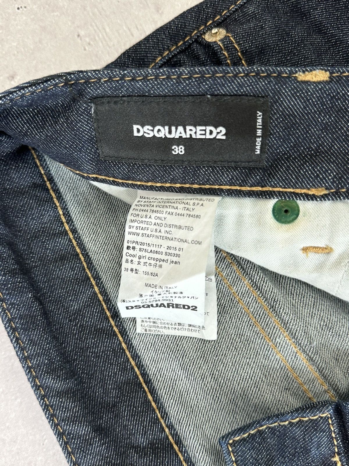 Dsquared2 Dsquared2 Cool Girl Cropped Navy Cotton Jeans Size 26" / US 2 / IT 38 - 6 Thumbnail