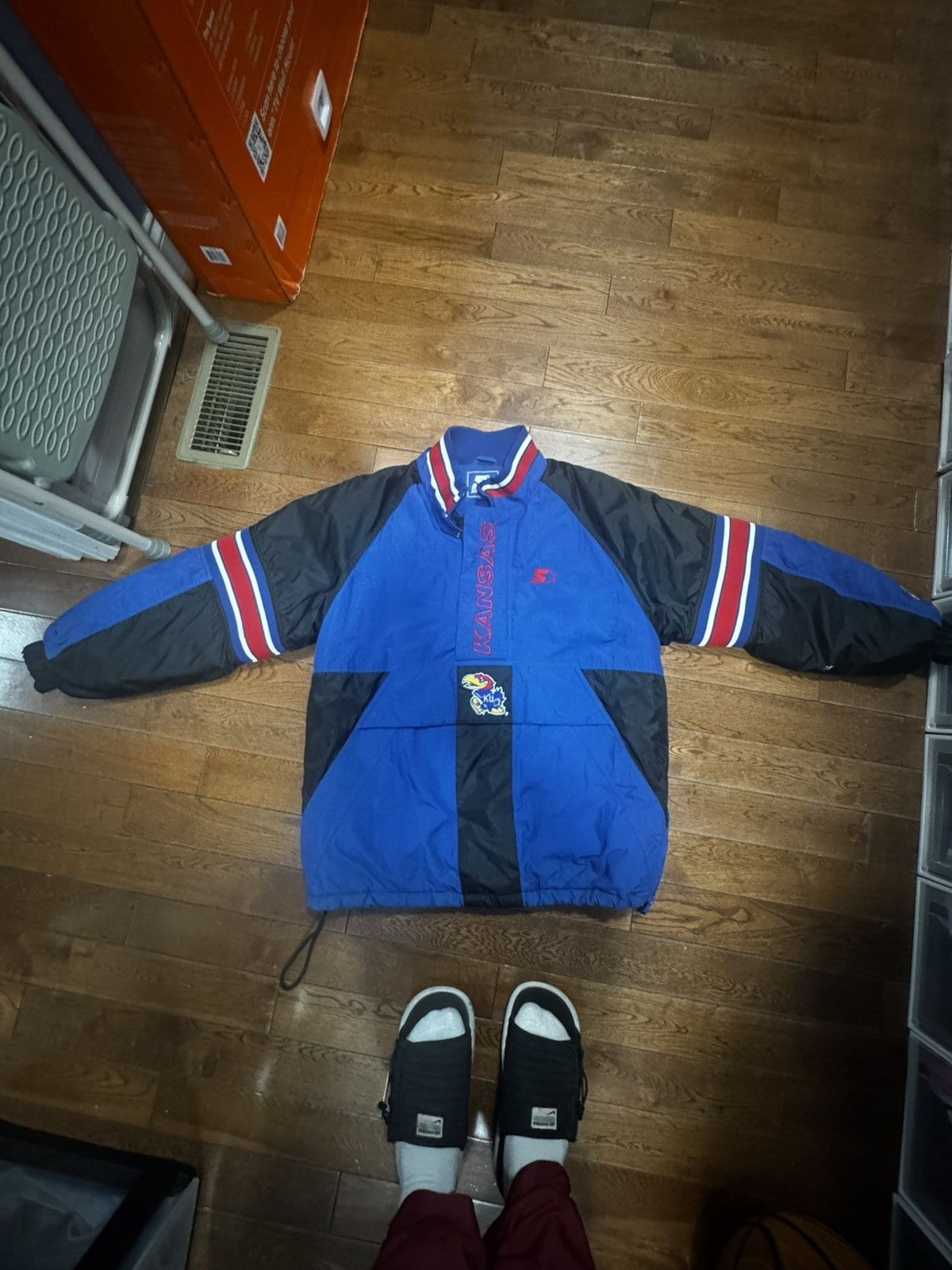 Starter × Vintage Kansas J-Hawk half zip bomber Size US S / EU 44-46 / 1 - 2 Thumbnail