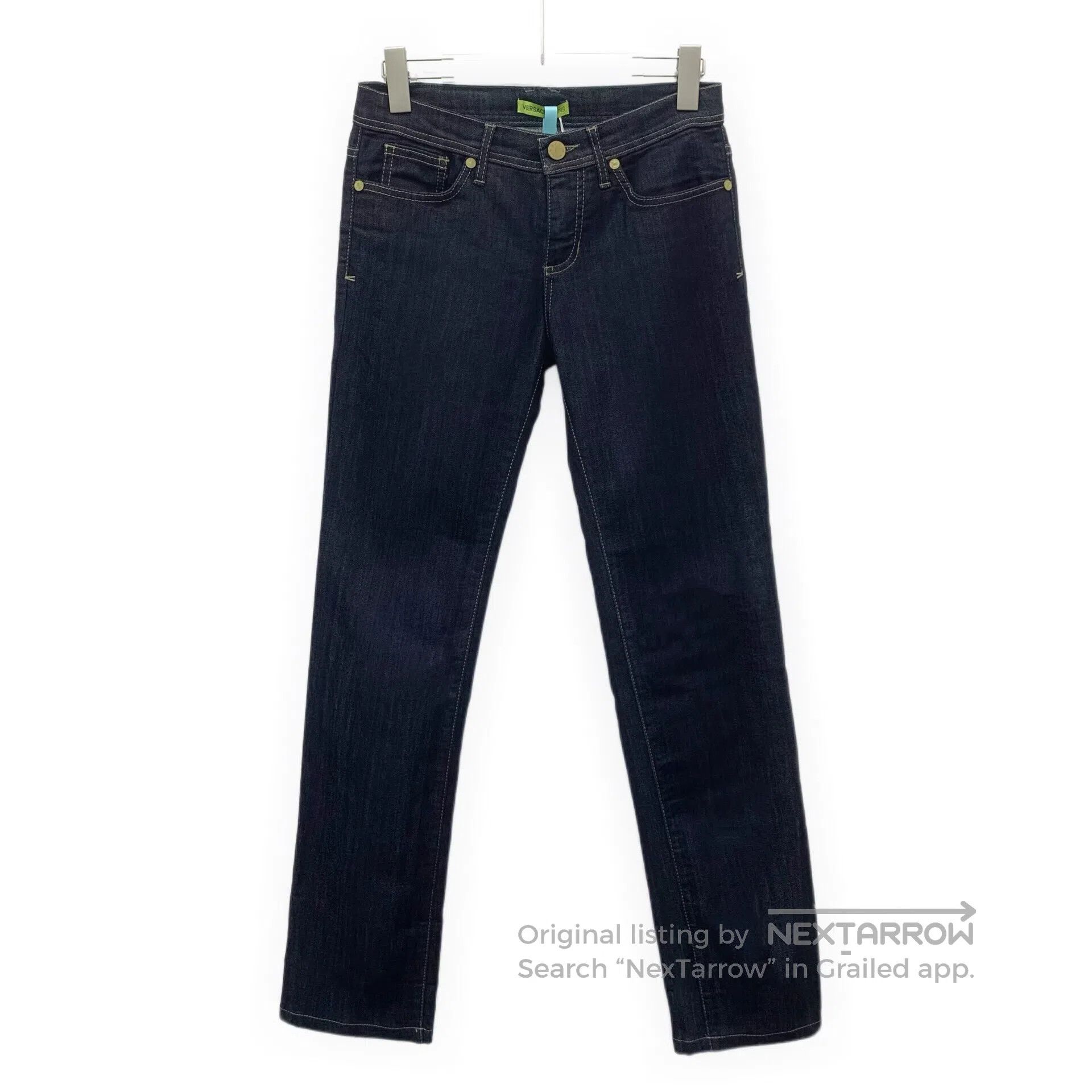 Versace Versace Dark blue cotton casual denim long pants| Size US 27 - 1 Thumbnail