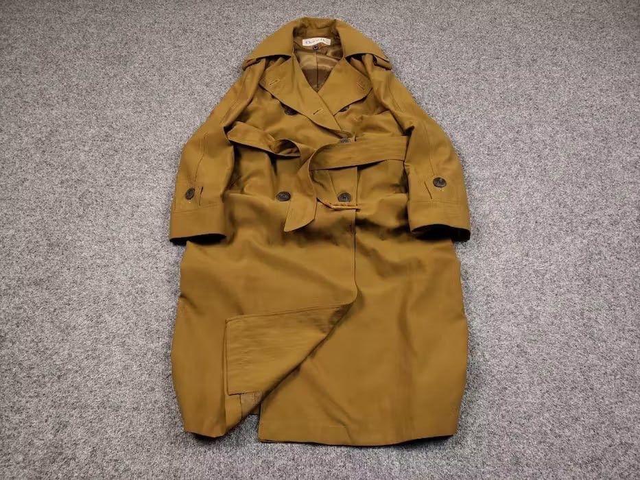 Christian Dior Monsieur Vintage 90's Christian Dior Yellow Gold Trench Coat Jacket Size M / US 6-8 / IT 42-44 - 2 Thumbnail