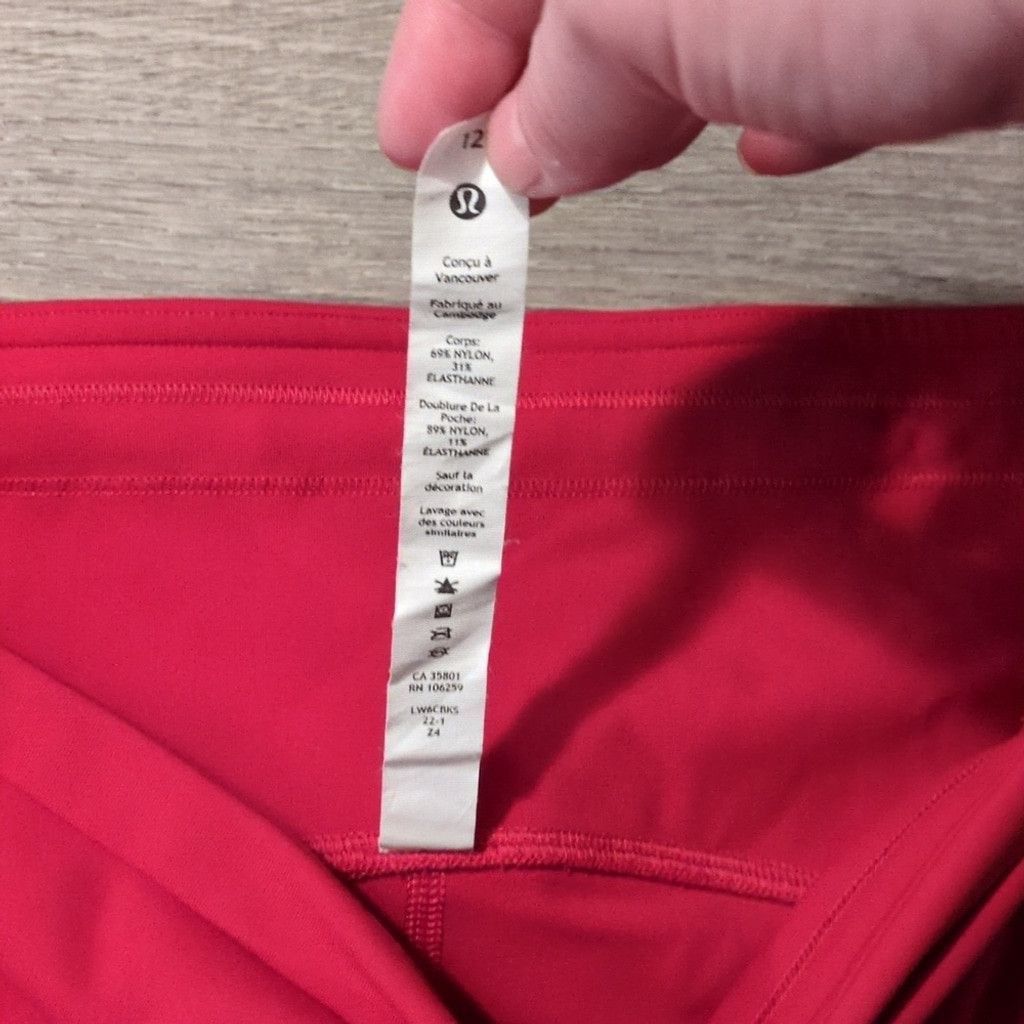 Lululemon Lululemon Swift Speed High-Rise Crop 21" Dark Red Size 12 Size 34" / US 12 / IT 48 - 7 Thumbnail