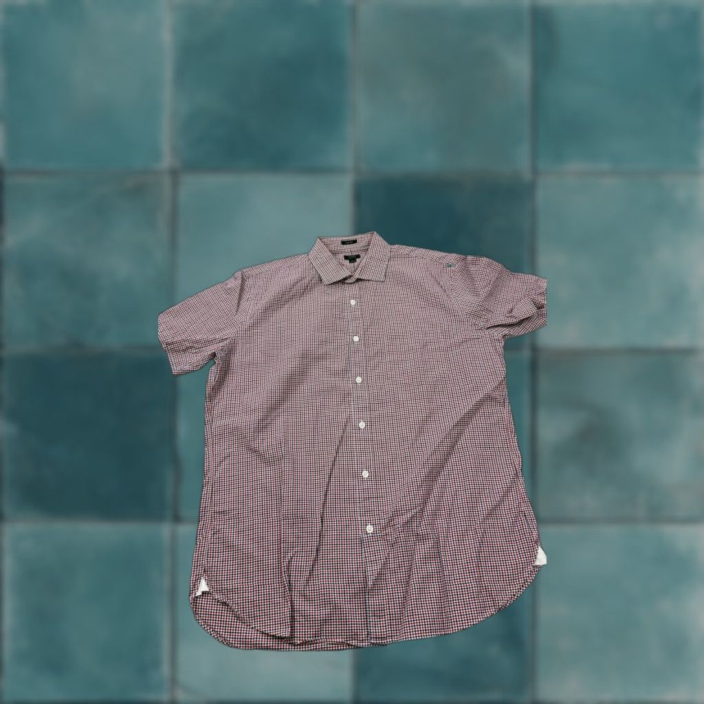 J.Crew J.Crew Shirt Mens Large Red Blue Check 100% Cotton Short Sleeve Ludlow Size US L / EU 52-54 / 3 - 1 Thumbnail