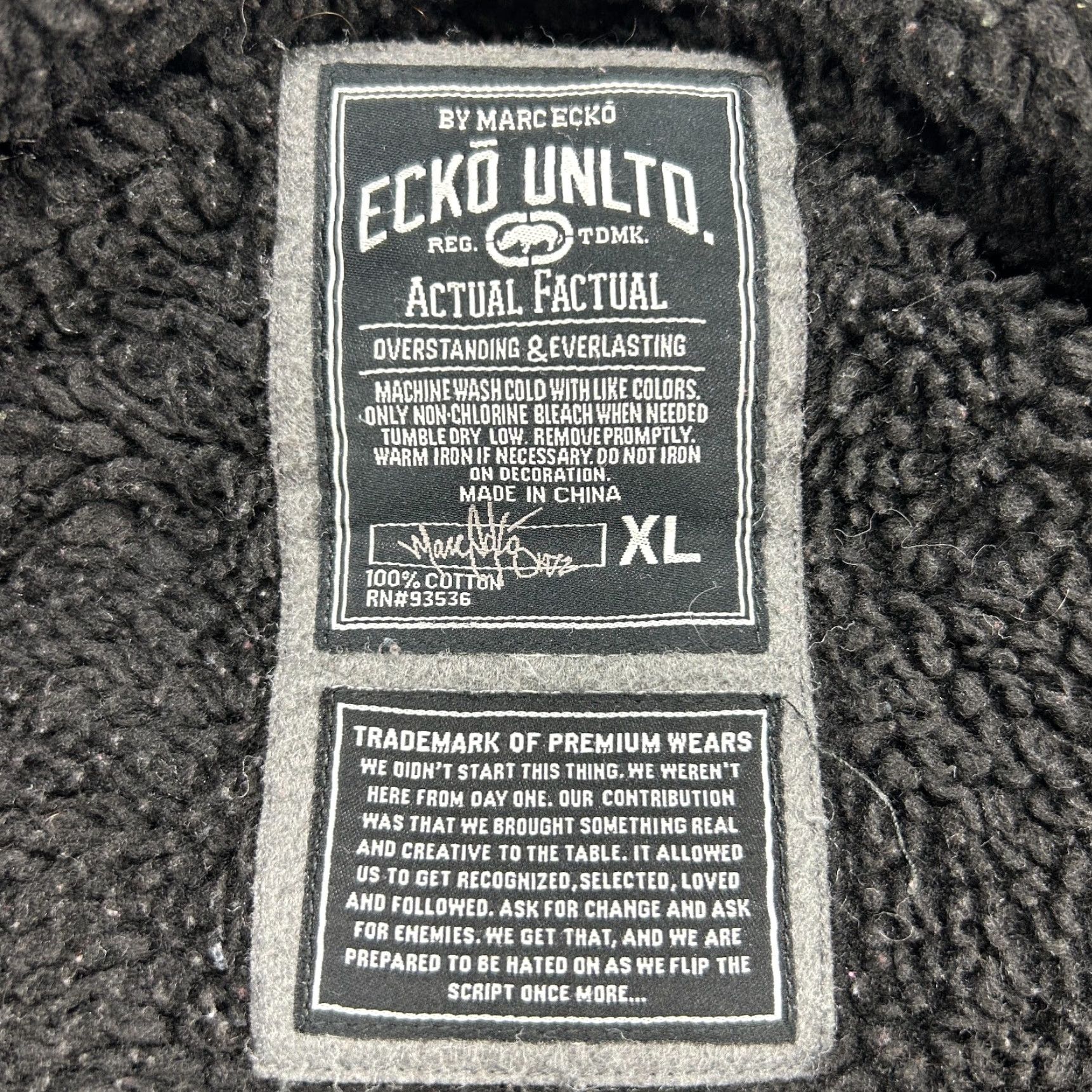 Ecko Unltd. VINTAGE Ecko Unltd Jacket Men XL Grey Full Zip Mock Neck Sherpa Fleece Lined 90s Cars Zipper Logo Sweatshirt Size US XL / EU 56 / 4 - 7 Thumbnail