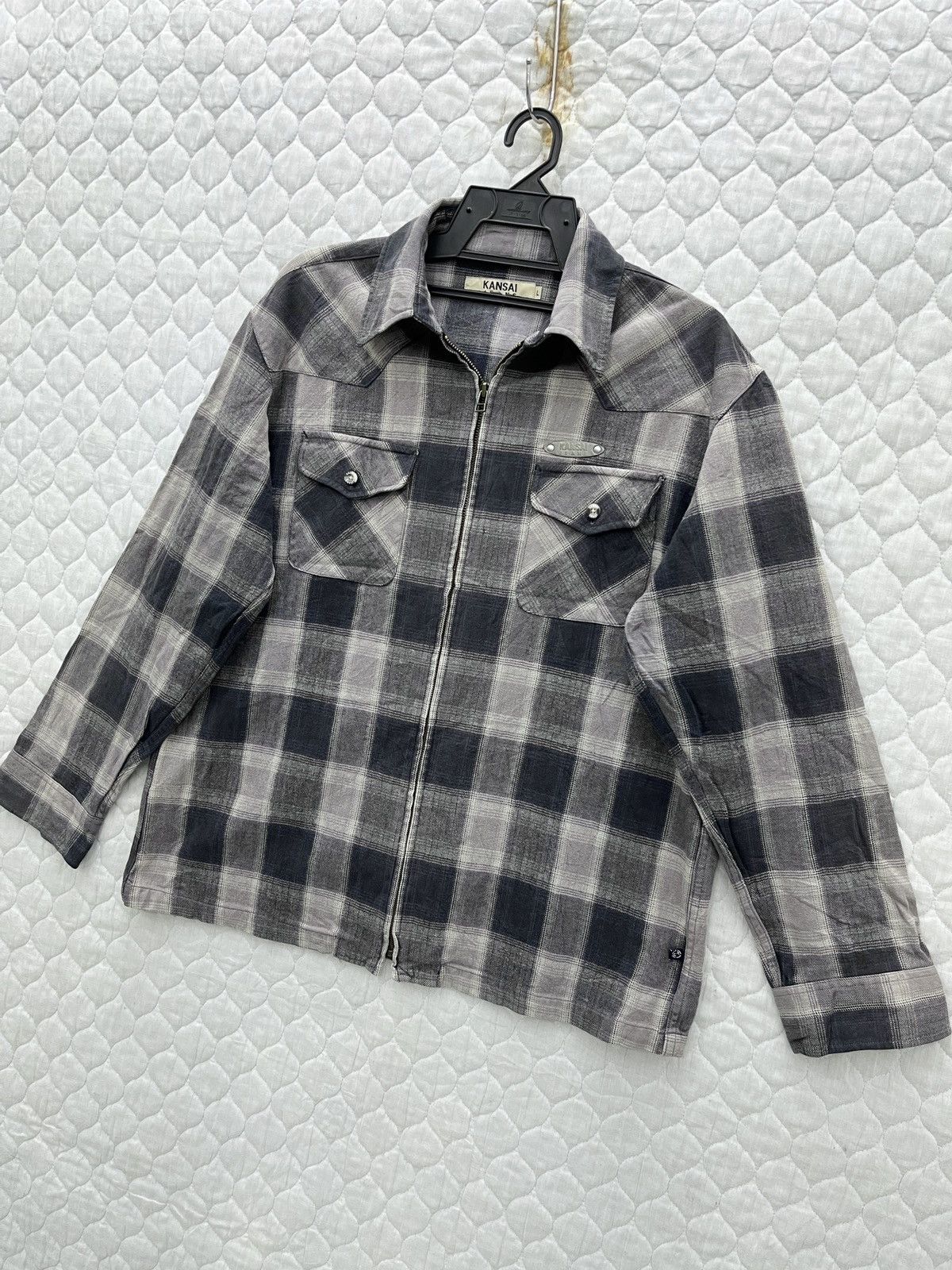 Kansai Yamamoto 🔥🔥🔥VTG KANSAI JEANS ZIPPER SHIRTS Size US M / EU 48-50 / 2 - 2 Thumbnail