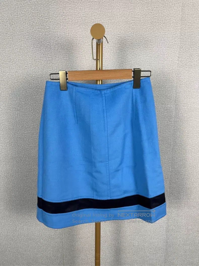 Hermes Hermes Blue Patchwork Short Skirt Size 24" / US 00 / IT 34 - 2 Thumbnail