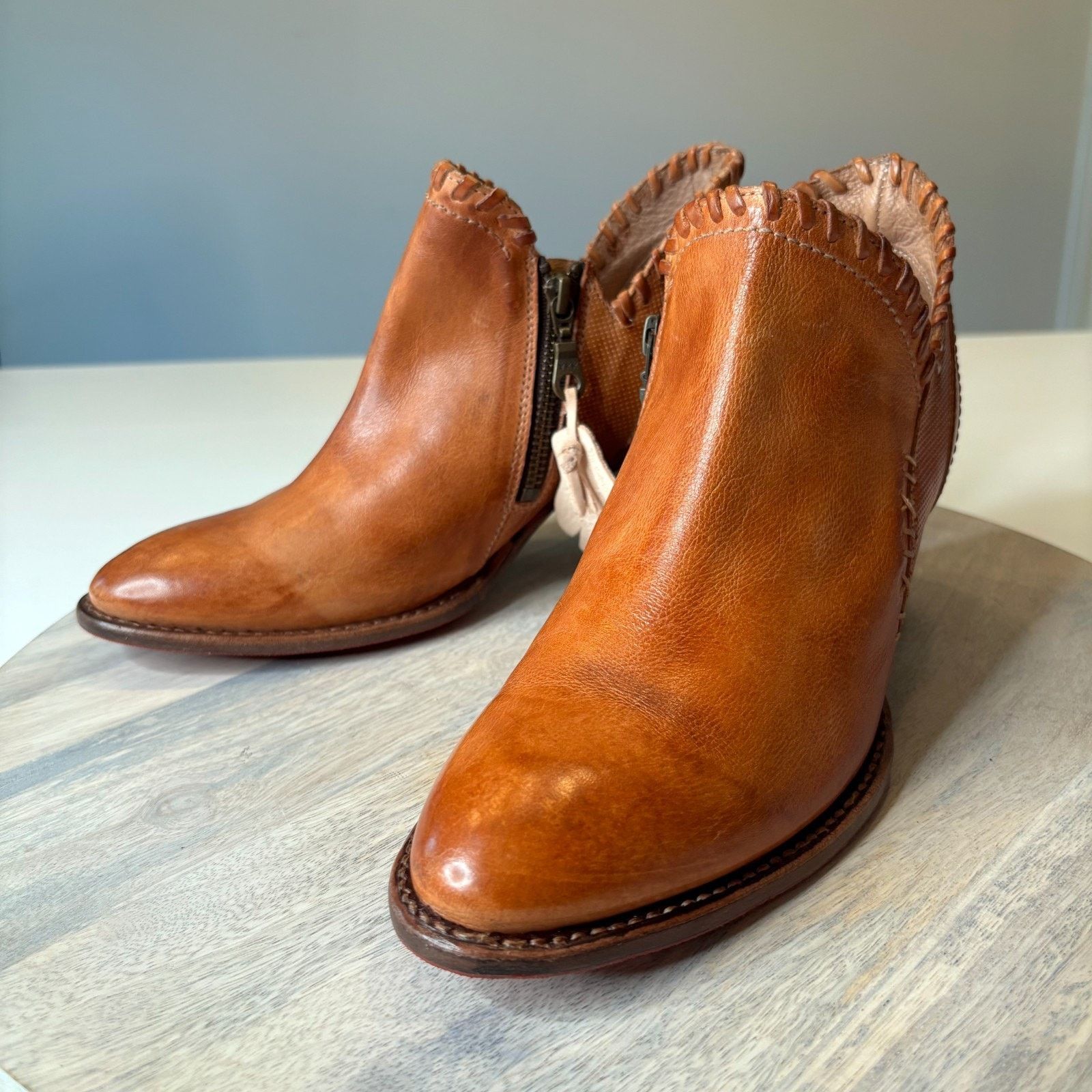 Bed Stu BedStu Carla Booties Tan Rustic Western Boho Boots Sz 8.5 Size US 8.5 / IT 38.5 - 2 Thumbnail