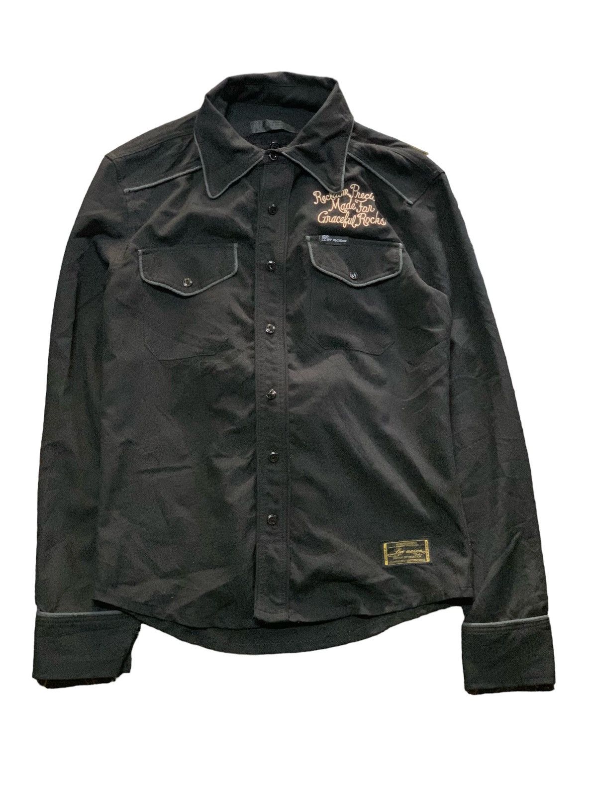 Japanese Brand 💥JackRose LuvMaison Button Up Shirt With Hooded PunkStyle Size US S / EU 44-46 / 1 - 3 Thumbnail