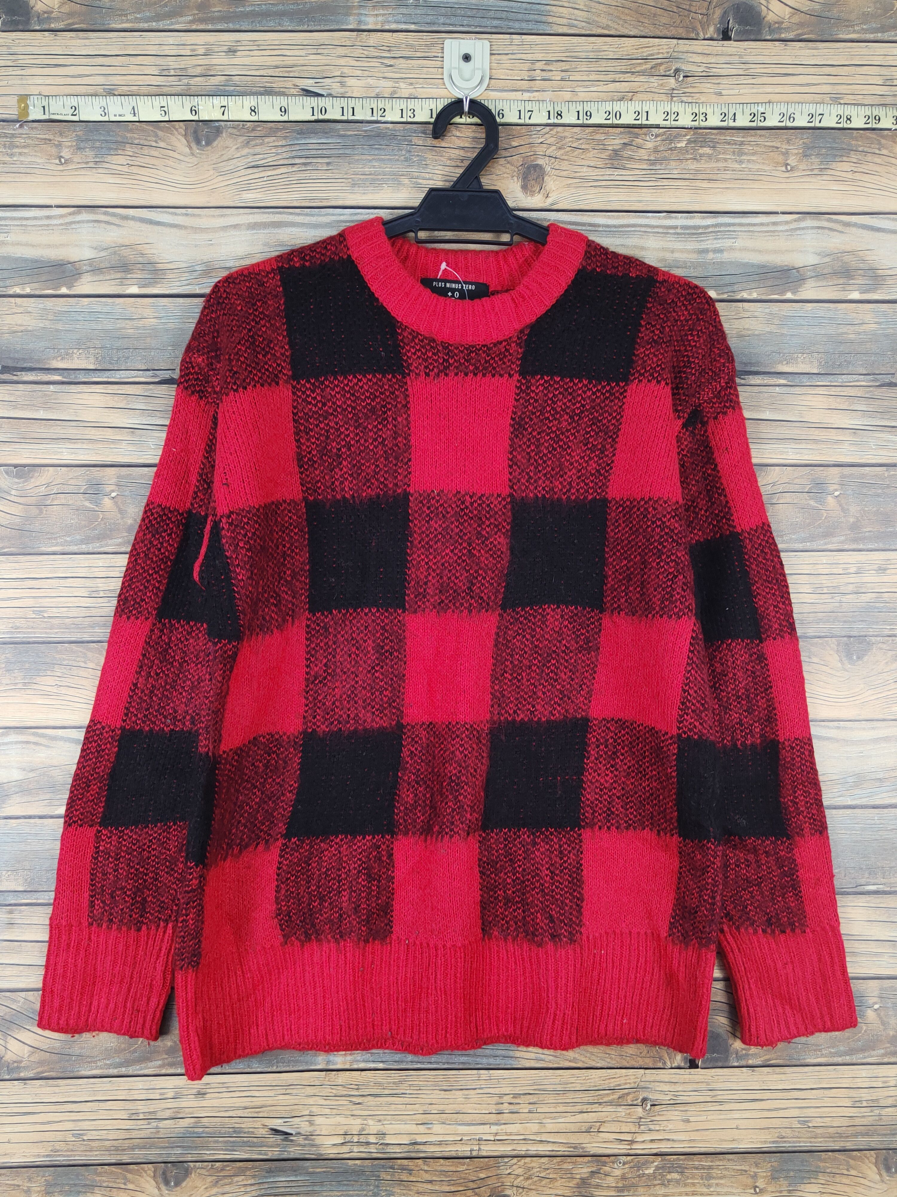 Homespun Knitwear Plus Minus Zero Red Knitwear Sweatshirts #W1285 Size US M / EU 48-50 / 2 - 1 Thumbnail