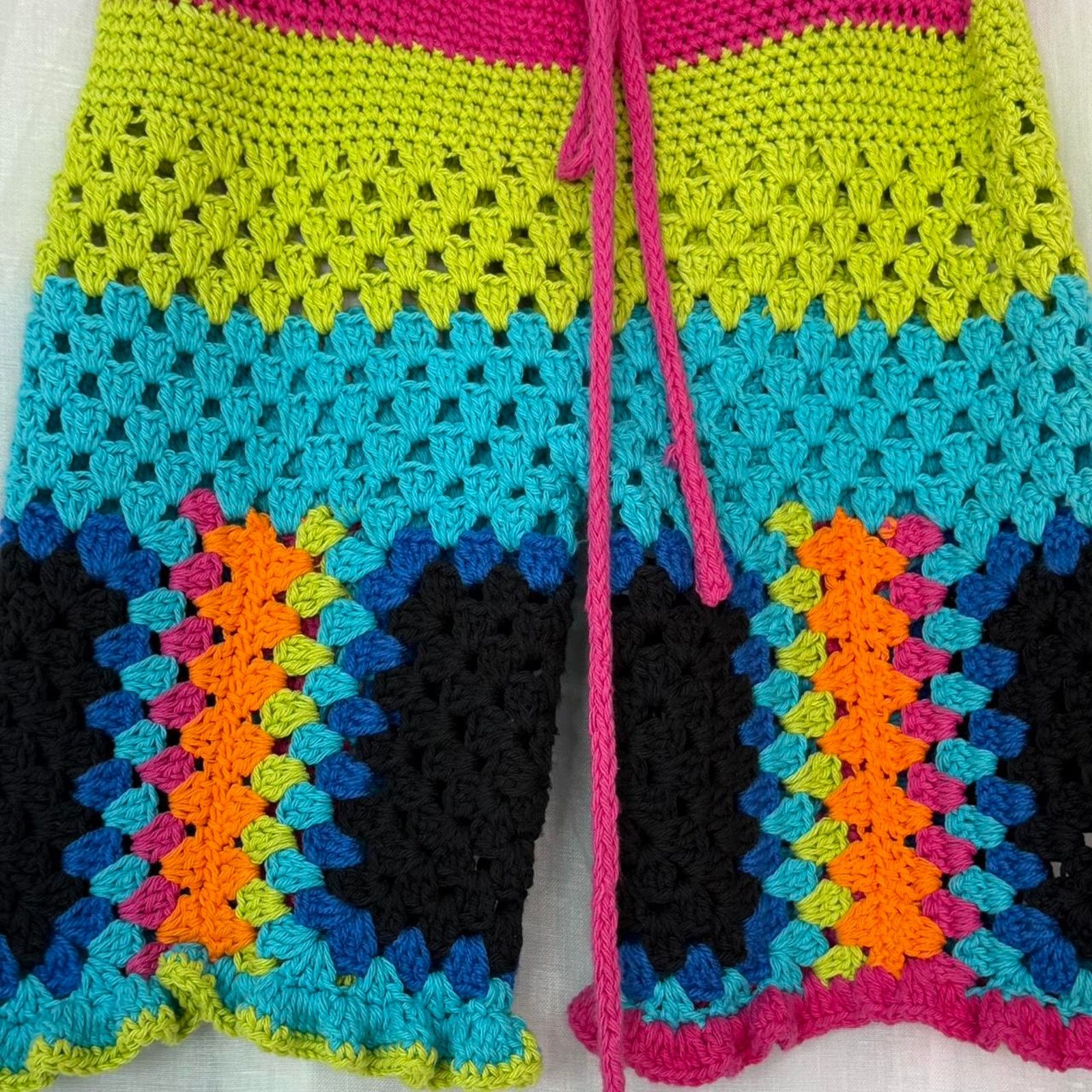 Other crochet rainbow shorts ✧ handmade Size 29" - 4 Thumbnail