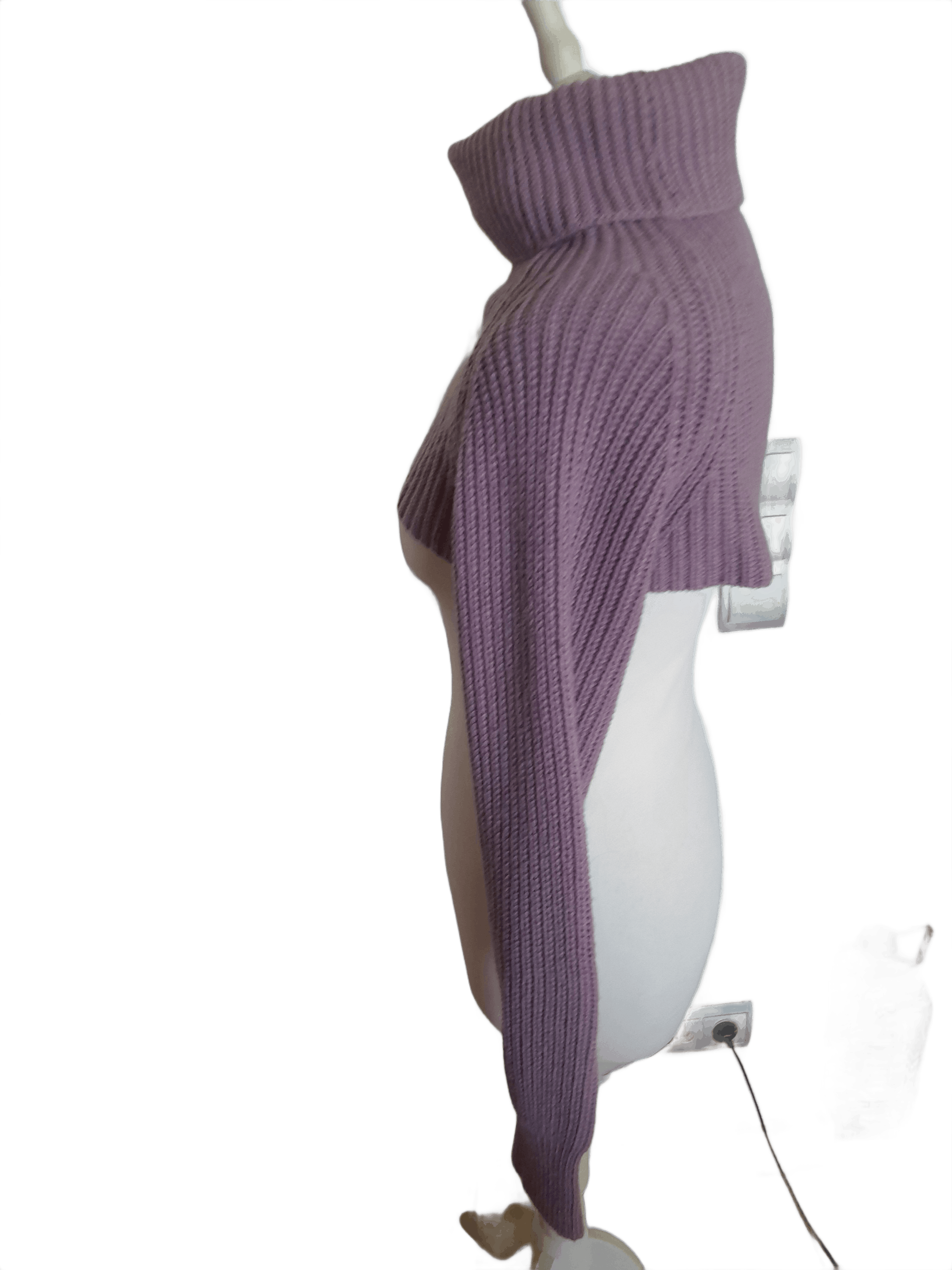 Valentino Valentino Cropped Lilac Knit Top Size L / US 10 / IT 46 - 10 Thumbnail