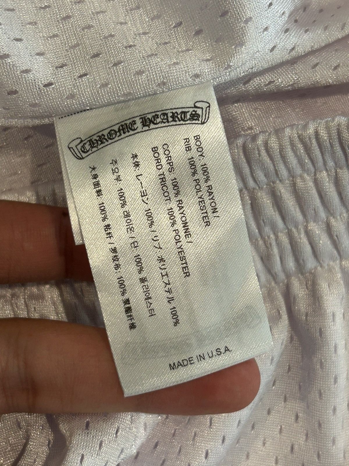 Chrome Hearts RARE *Sample Chrome Hearts white blue jersey mesh shorts Size US 34 / EU 50 - 6 Thumbnail