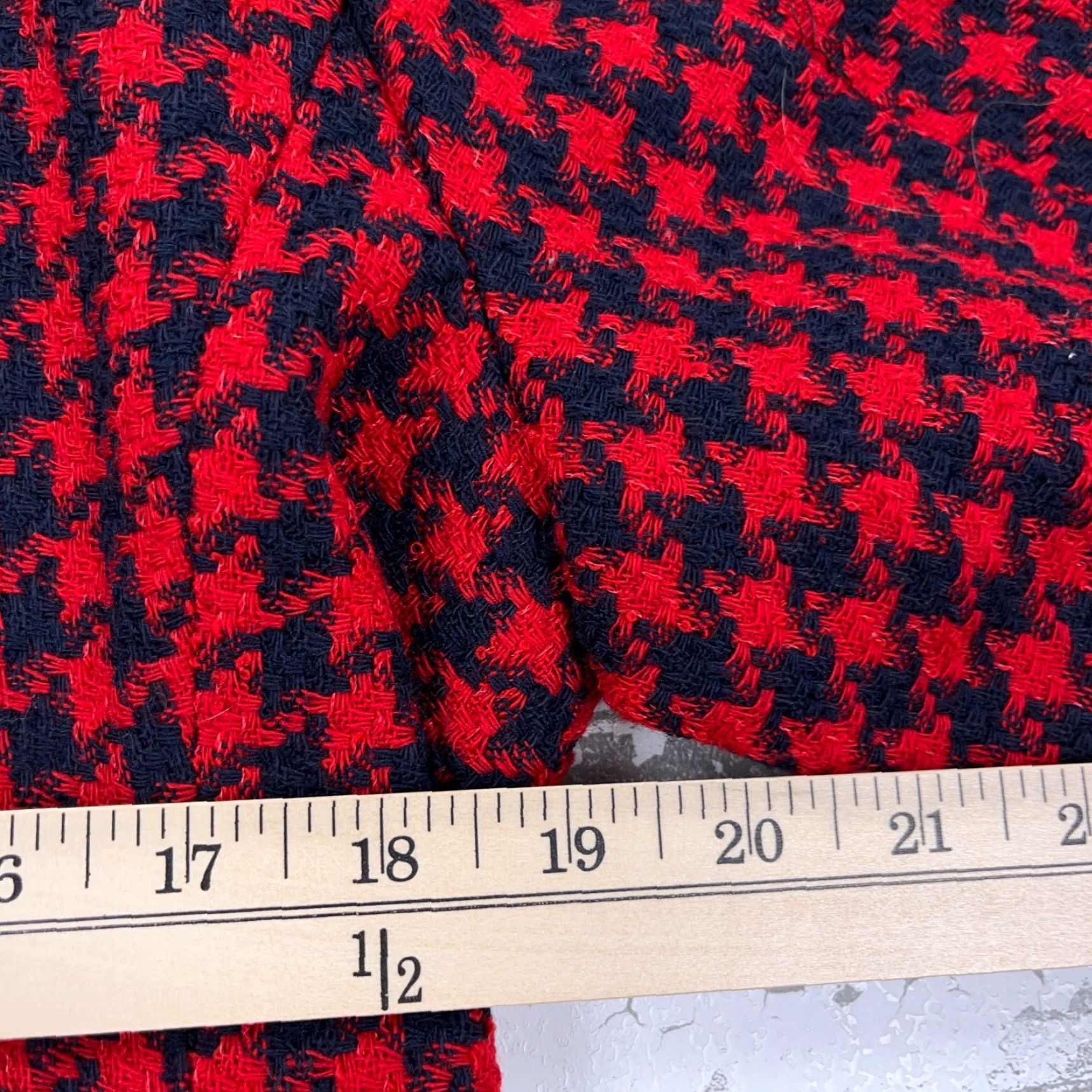 Vintage VINTAGE Alfred Dunner Blazer Jacket Women 14 Red Blue Wool Pea Coat Herringbone Button Collared Pockets Regular Size 14 Womens Fall Winter 90s Size XL / US 12-14 / IT 48-50 - 7 Thumbnail
