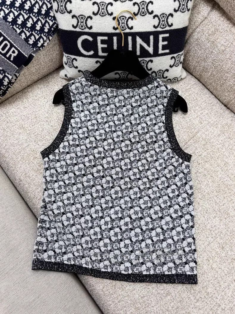 Chanel Chanel Camellia double C silver silk versatile vest Size XS / US 0-2 / IT 36-38 - 3 Thumbnail