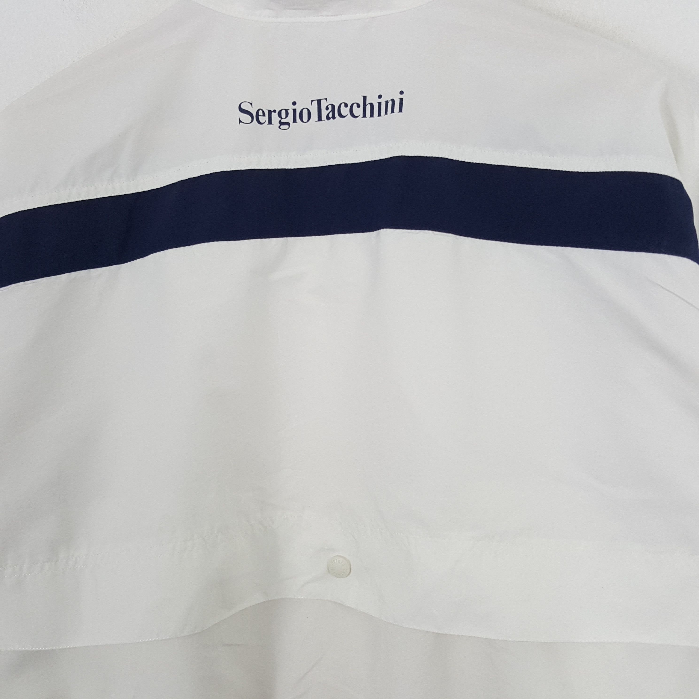 Sergio Tacchini × Vintage Vintage Sergio Tacchini Sports Style Windbreaker Jacket Size US XL / EU 56 / 4 - 4 Thumbnail