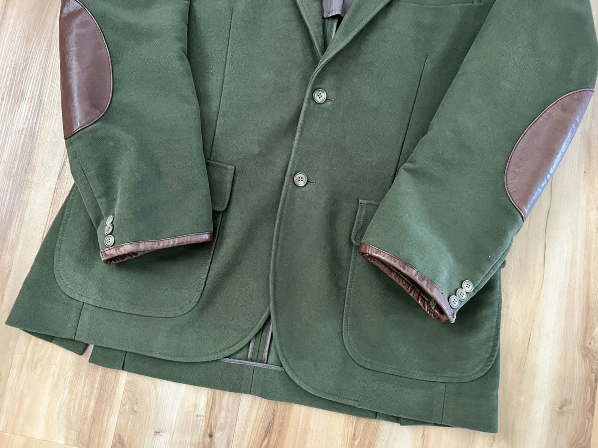 Polo Ralph Lauren Vintage Polo Ralph Lauren Moleskin Leather Accent Blazer Size 46R - 4 Thumbnail