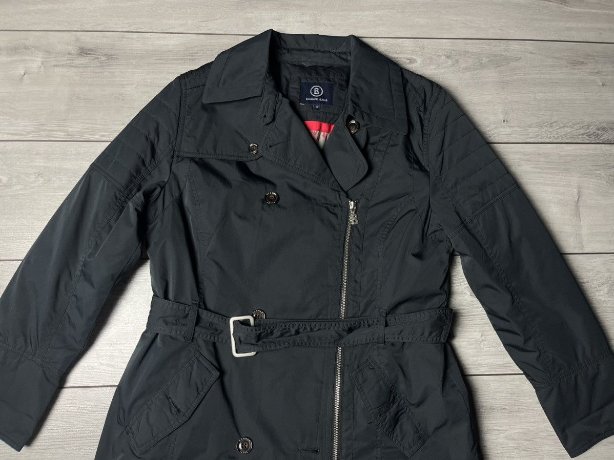 Bogner BOGNER Women's Navy Blue Trench Coat with Belt Size 40 Size S / US 4 / IT 40 - 3 Thumbnail