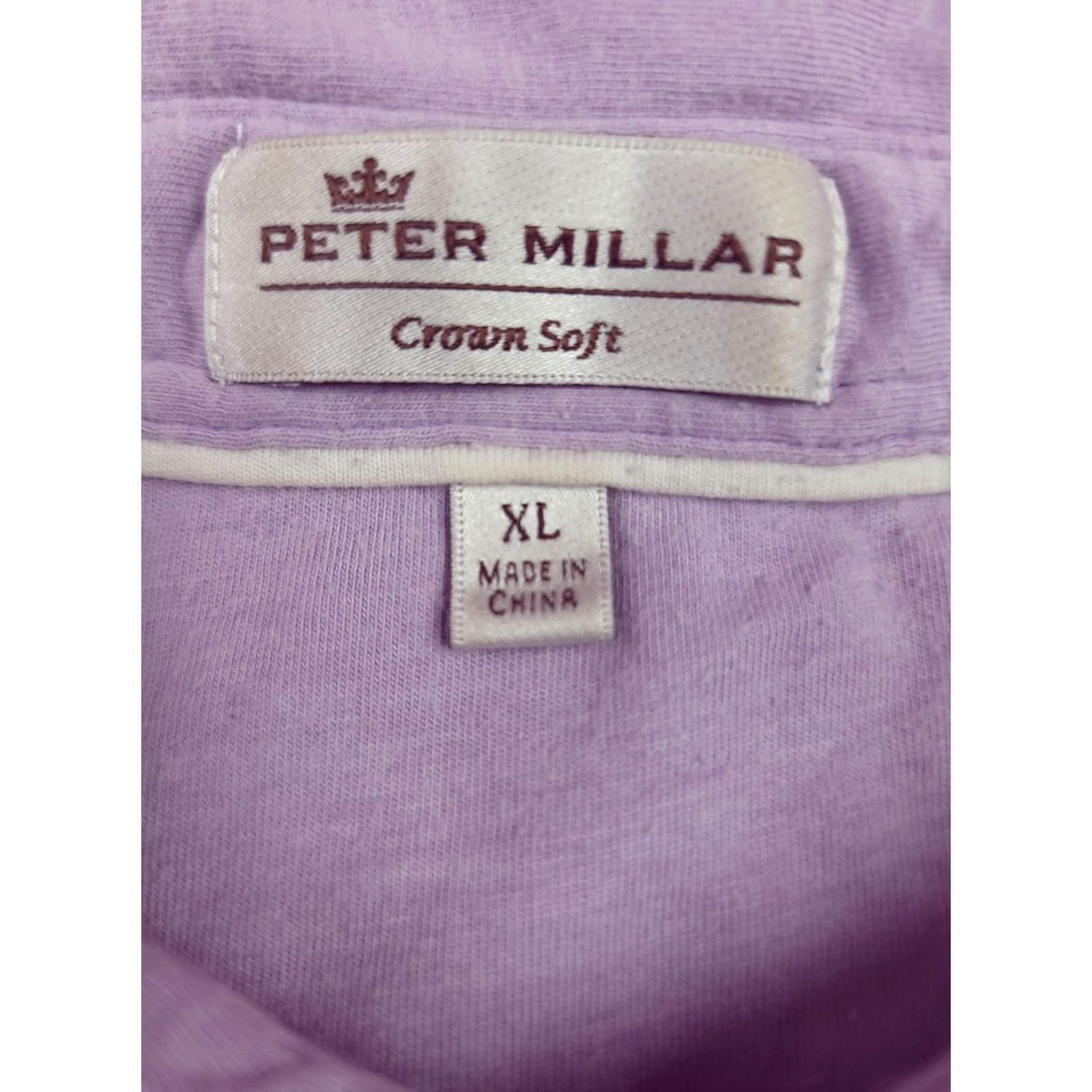 Peter Millar Peter Millar Polo Shirt Mens XL Purple Crown Soft Pima Cotton Silk Short Sleeve Size US XL / EU 56 / 4 - 2 Thumbnail