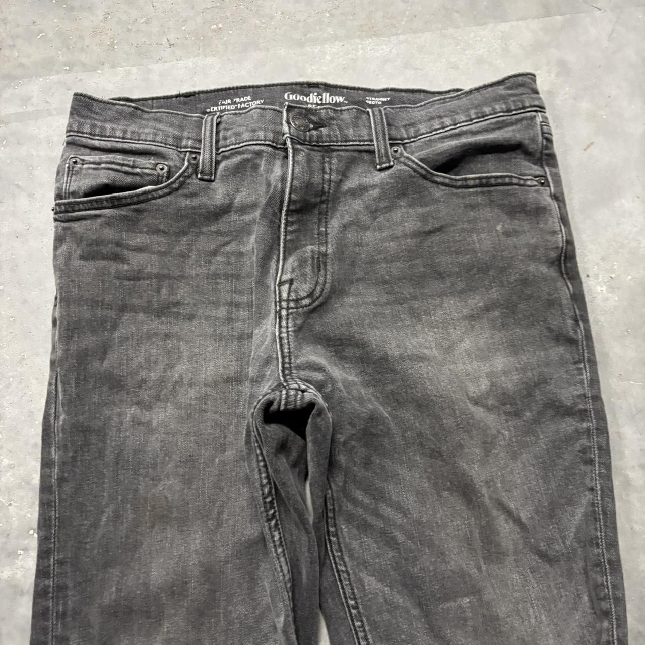 Japanese Brand × Vintage Crazy Vintage Y2K/2000s Grunge Faded Black Denim Jeans! Size US 33 - 5 Thumbnail