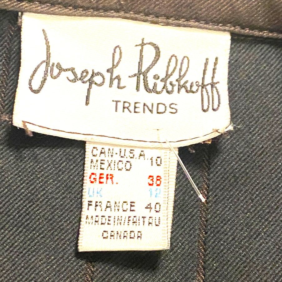 Joseph Ribkoff Joseph Ribkoff Trends VTG Brown Pin-Striped Moto Blazer 10 Size L / US 10 / IT 46 - 6 Thumbnail