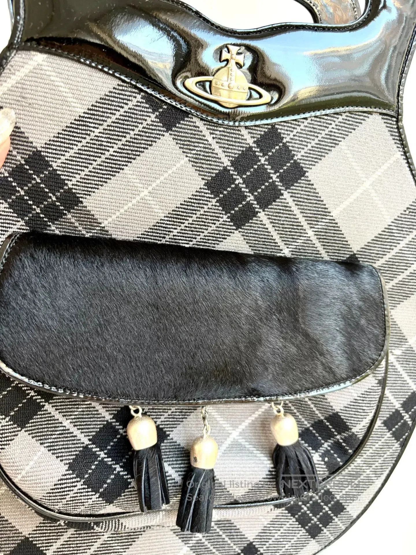 Vivienne Westwood Vivienne Westwood Vintage Gray Plaid Handbag. Size ONE SIZE - 6 Thumbnail